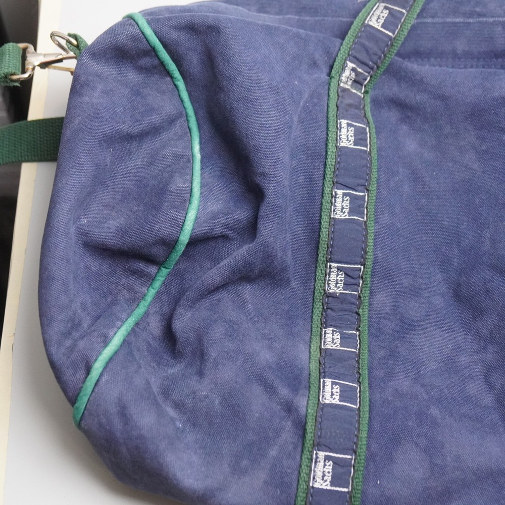 Goldman Sachs Scarborough & Tweed Canvas Duffle Bag Blue Green Corporate Swag - Picture 2 of 11